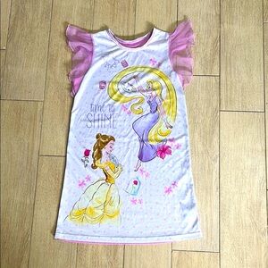 Disney Princess Nightgown Rapunzel Belle Beauty and the Beast Tangled Sparkle